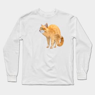 Big ginger cat of the Siberian breed. Long Sleeve T-Shirt